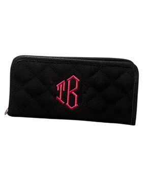 Initials Inc Black Quilted Texture & a Zip-Around Closure